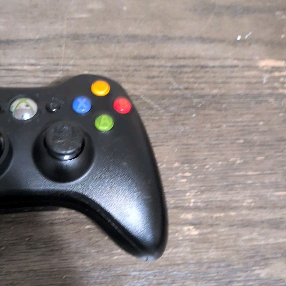 Microsoft Xbox 360 Wireless Black Controller TESTED Works With Battery Cover - Picture 3 of 6
